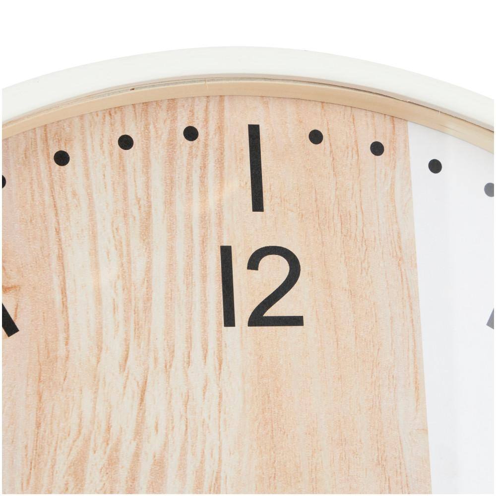 Nesrine 40'' Brown and White Stainless Steel Wall Clock