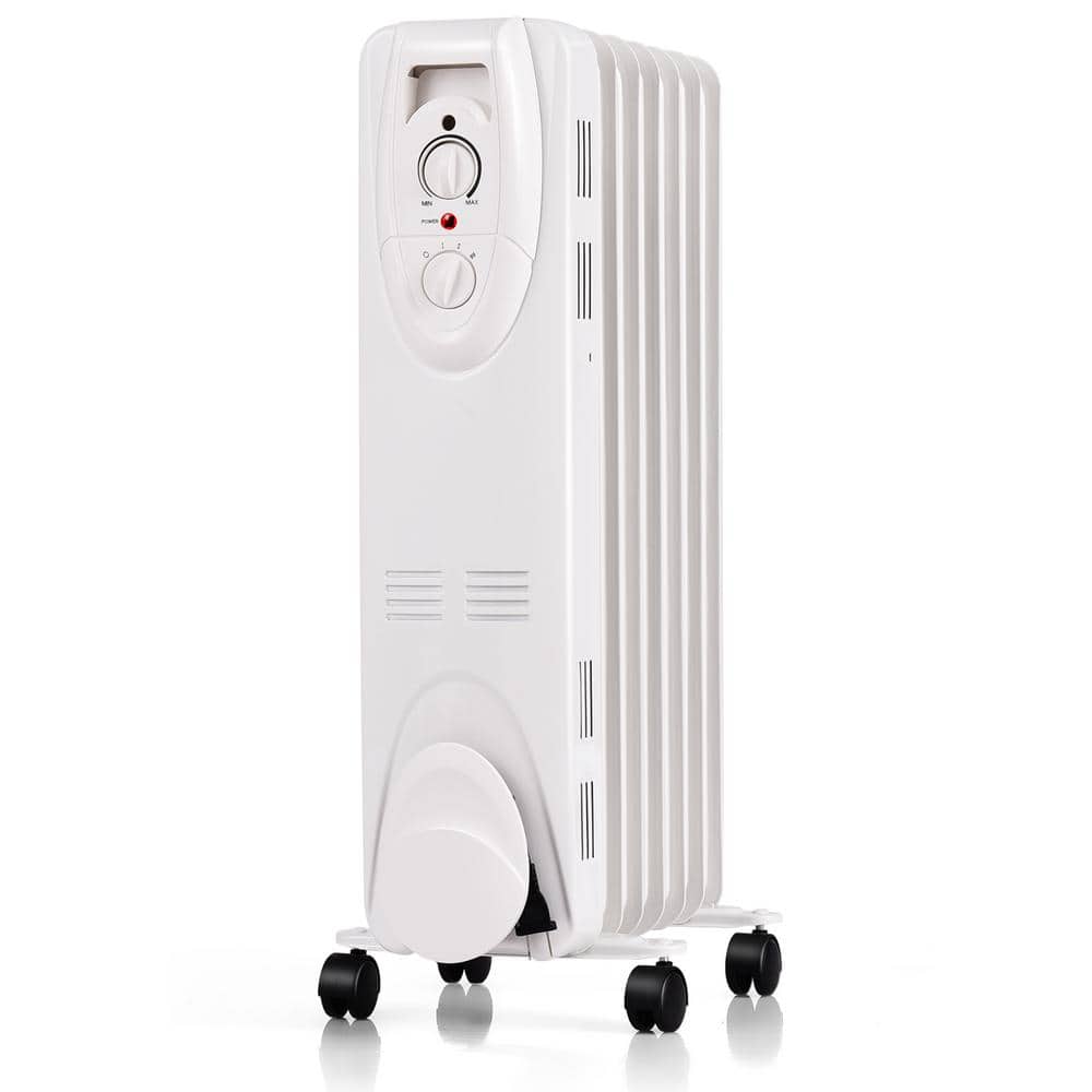 Gymax 1500-Watt Electric Oil Filled Radiator Portable Space Heater Home ...