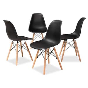 Jaspen Black and Oak Brown Dining Chair (Set of 4)