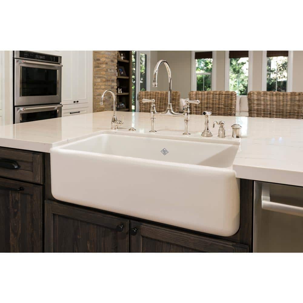 Polished Nickel Traditional Deck Mounted Kitchen Faucet with Side Spray