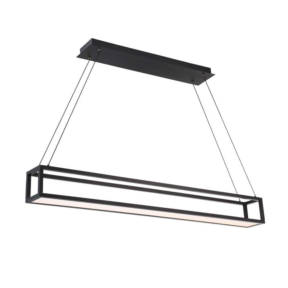 Black LED Indoor/Outdoor Geometric Pendant Light