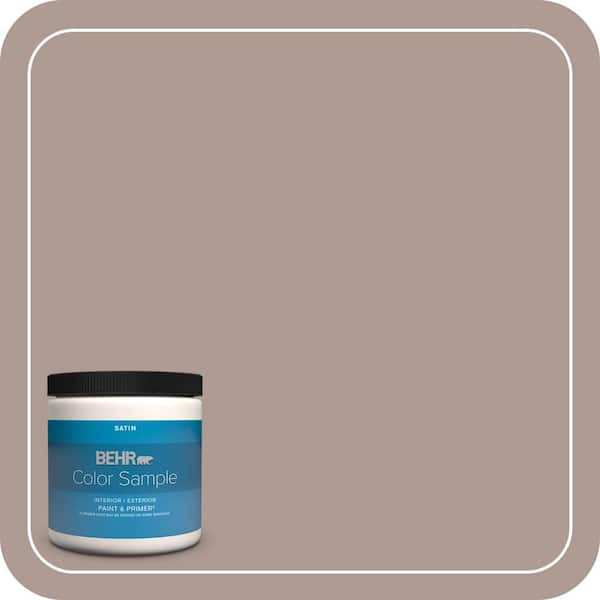 BEHR PREMIUM PLUS 8 oz. #ECC-61-1 Desert Dusk Satin Enamel Interior/Exterior Paint & Primer Color Sample