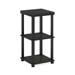 Turn-N-Tube15.35 in. Espresso/Black Square3-Tier Wood End Table