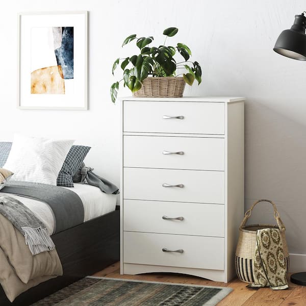Ameriwood Home Jerry Hill Ivory 5-Drawer 27.64 in. Wide Dresser