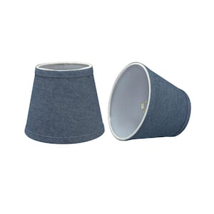 6 in. x 5 in. Washing Blue Hardback Empire Lamp Shade (2-Pack)