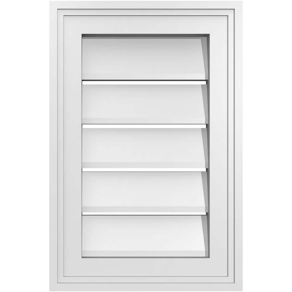 12 in. x 18 in. Vertical Surface Mount PVC Gable Vent: Functional with Brickmould Frame price history on PriceWatchPro