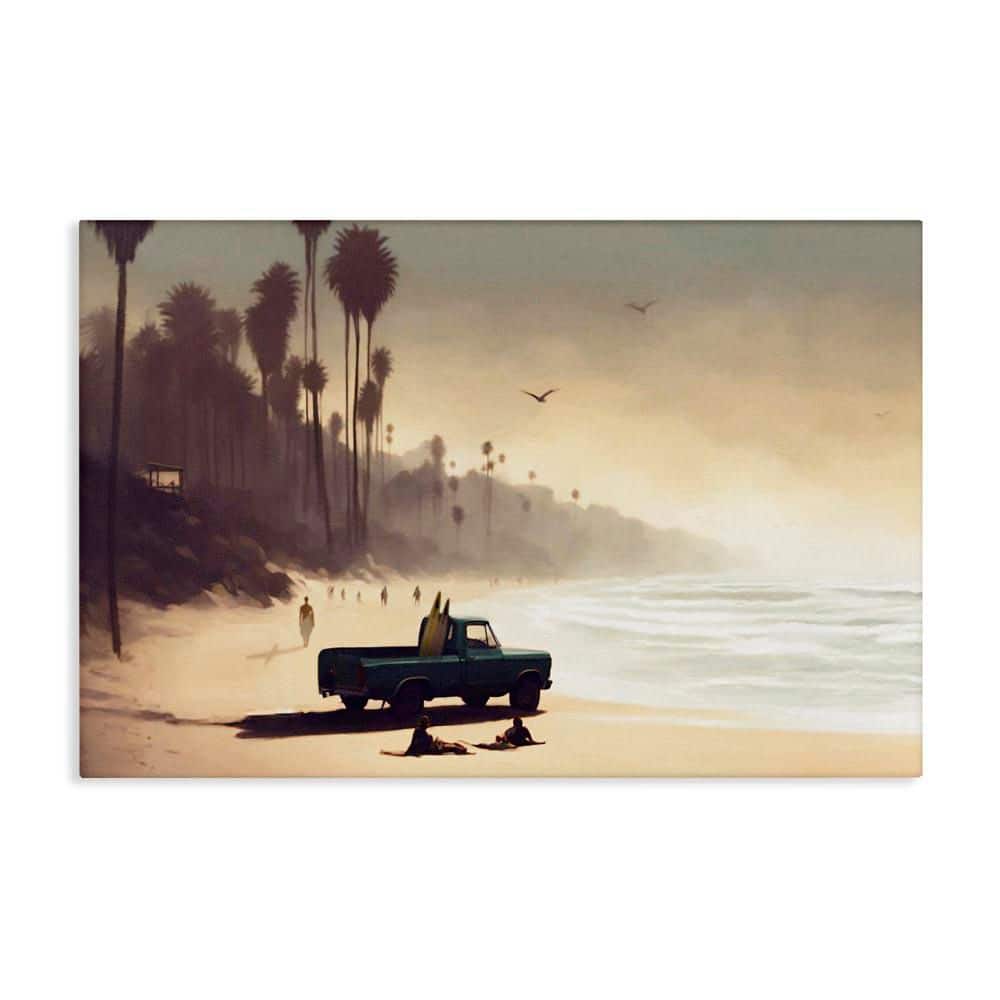 Stupell Industries Dreamy Beach Tropical View by Noah Bay Unframed ...