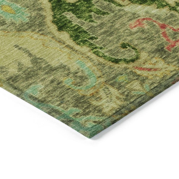 Chantille Machine Washable Indoor/Outdoor Abstract ACN1932 Green 9 ft. x 12 ft. Area Rug