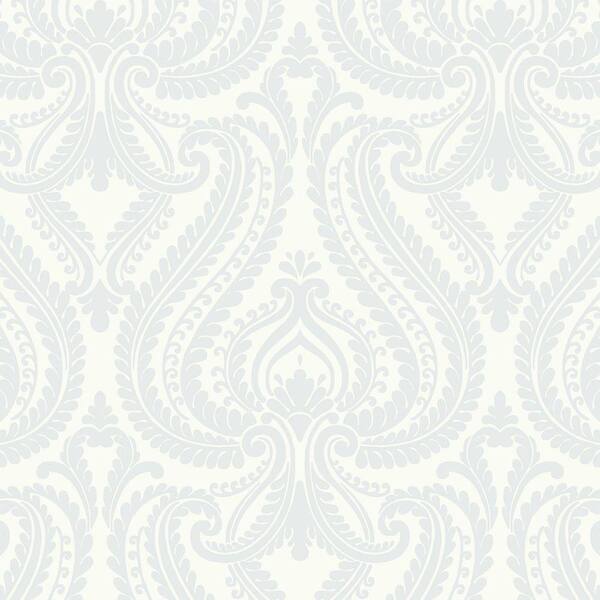 Beacon House Imperial Blue Modern Damask Strippable Roll Wallpaper (Covers 56 sq. ft.)