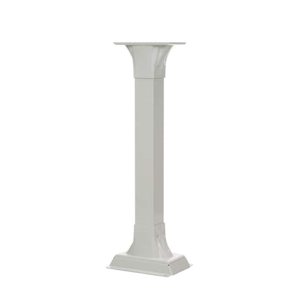 Architectural Mailboxes Callaway Adjustable, Aluminum, Top Mount, Mailbox Post, White