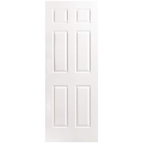 Masonite 32 in. x 80 in. Solidoor Textured 6-Panel Solid Core Primed Composite Interior Door Slab