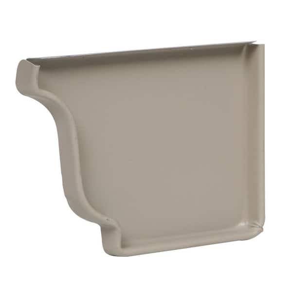 DISCOUNTINUED 5 in. Natural Clay Aluminum K Style Right End Cap