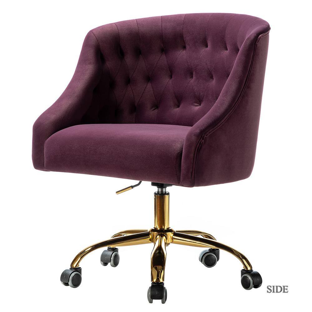Tall Purple Fabric Task Chair, Purple Office Chairs With Arms