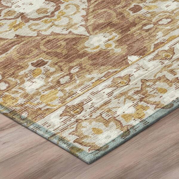 Chantille Machine Washable Indoor/Outdoor Abstract ACN3155 Rust 8 ft. x 10 ft. Area Rug