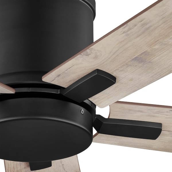 Hampton Bay Grantway 48 in. Indoor/Covered Outdoor Matte Black Low