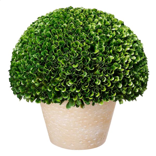 A & B Home Faux Green Boxwood Topiary Ball