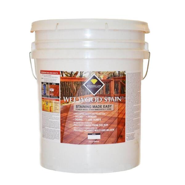 Wet Wood Stain 5 gal. Clear Semi-Transparent Exterior Stain