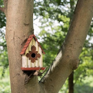 9 in. H Distressed Solid Wood Birdhouse