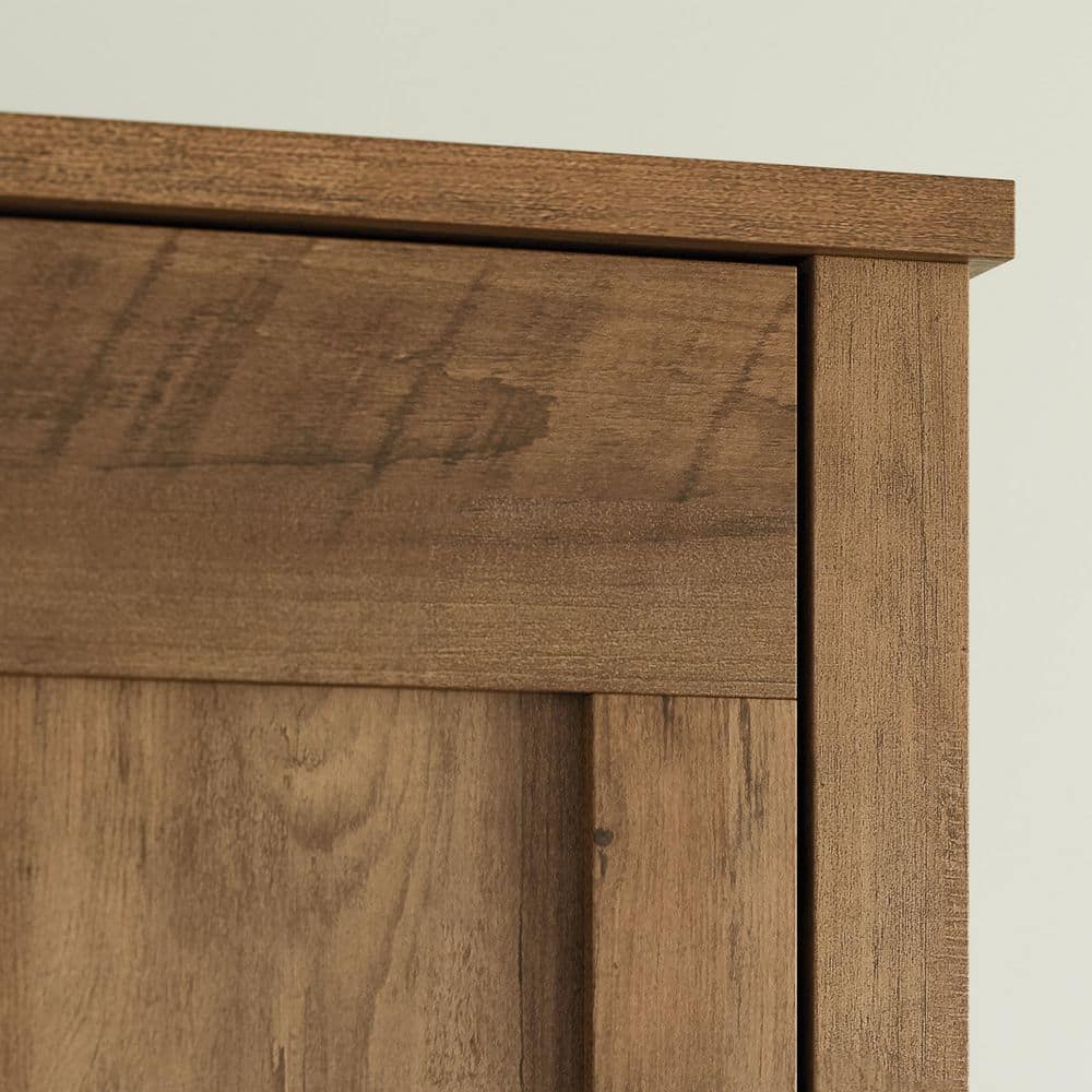 Tall Rustic Pine 2-Door Storage Cabinet with Adjustable Shelves
