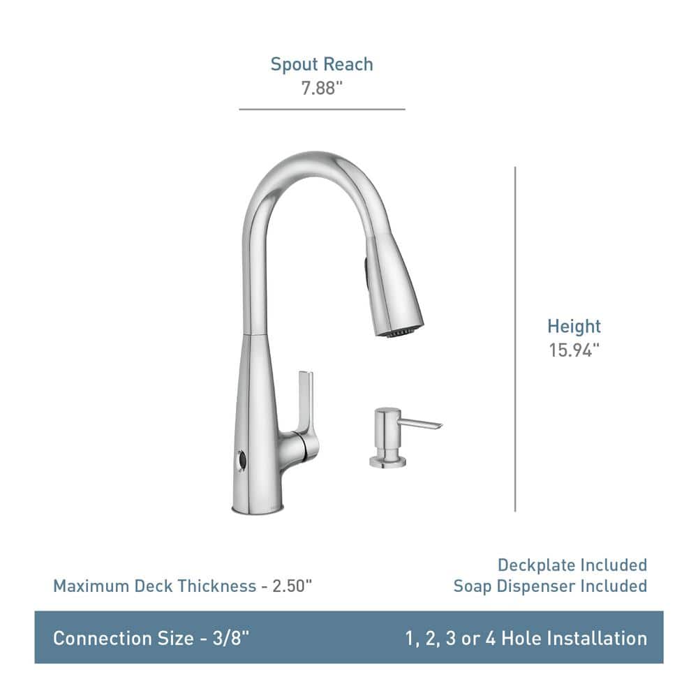 Stainless Steel Touchless Pull-Down Sprayer Kitchen Faucet