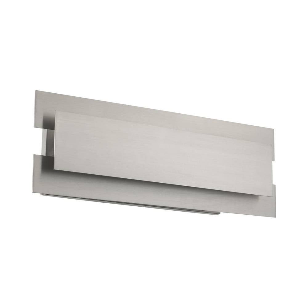 Modern Brushed Nickel 3-Light Vanity Wall Sconce
