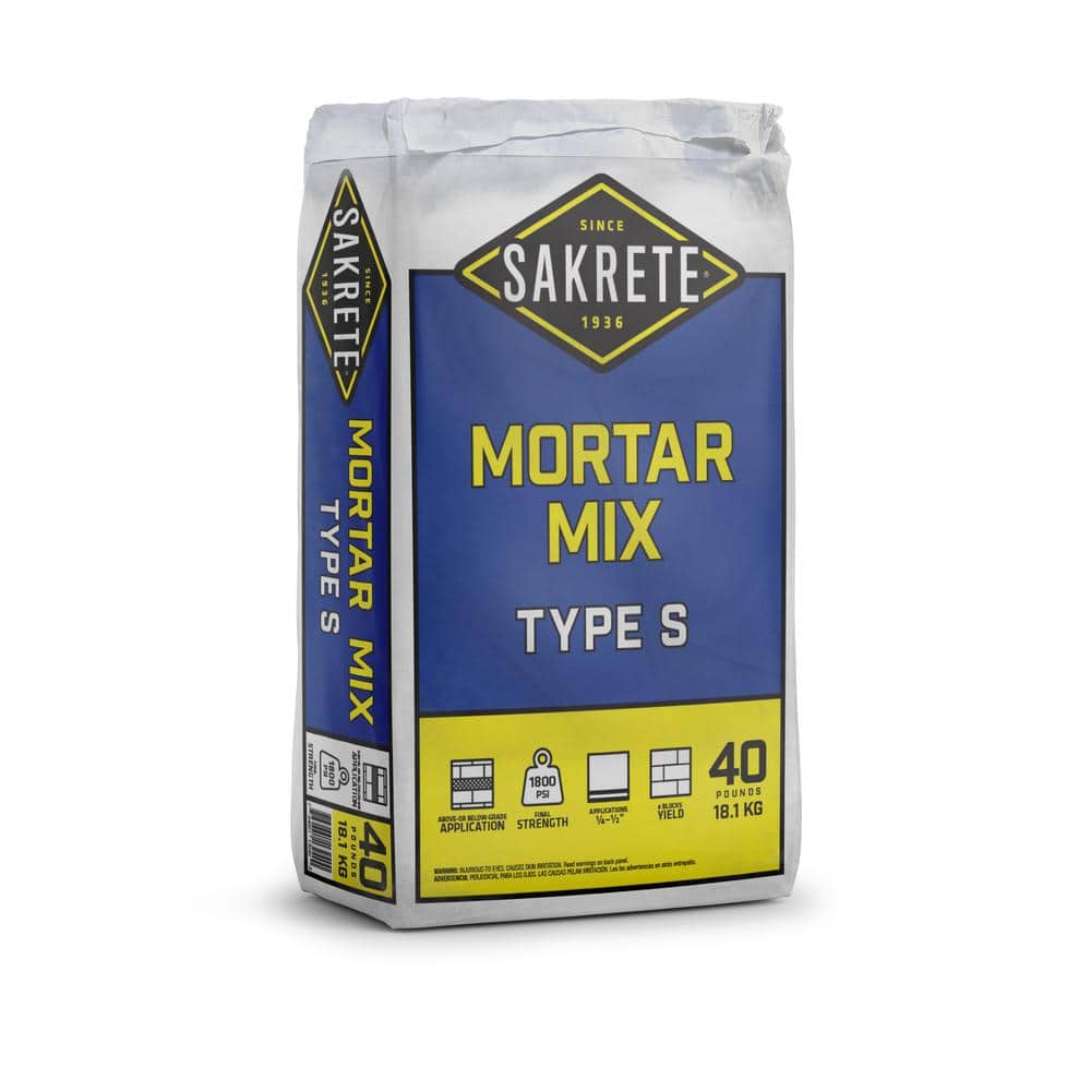 SAKRETE 40 lb. White Type S Mortar/Stucco Mix 65300043 The Home Depot