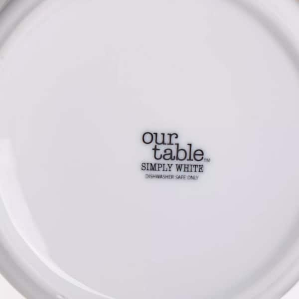 OUR TABLE Simply White 57 oz. Porcelain Medium Dry Goods Canister With Air  Tight Lid 985119950M - The Home Depot