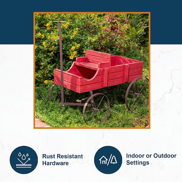 Decorative Buckboard Wagon Garden Planter