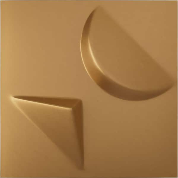 11-7/8"W x 11-7/8"H Apollo EnduraWall Decorative 3D Wall Panel, Gold (Covers 0.98 Sq.Ft.)