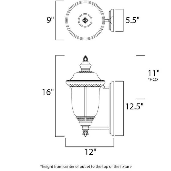 Carriage House DC 2-Light Oriental Bronze Outdoor Wall Lantern Sconce