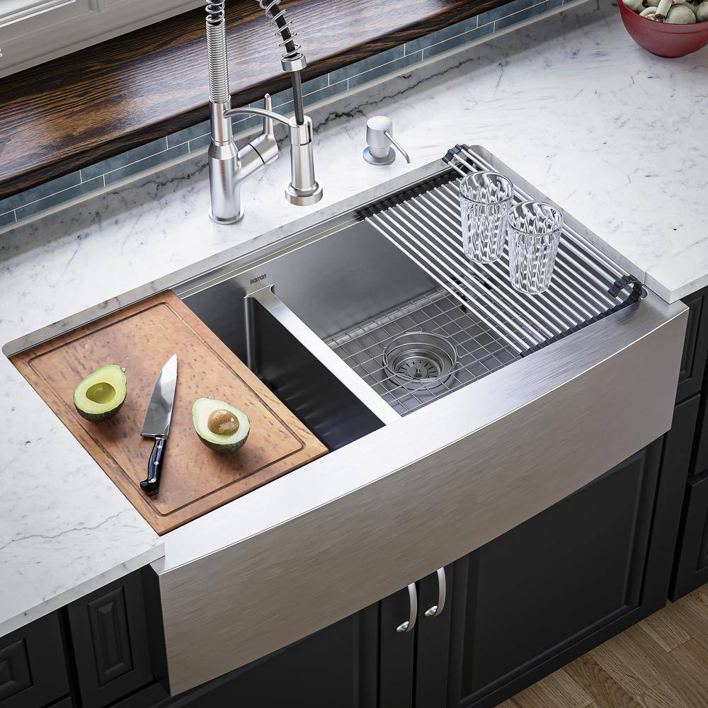 Elite 36'' Double Bowl Stainless Steel Farmhouse Sink