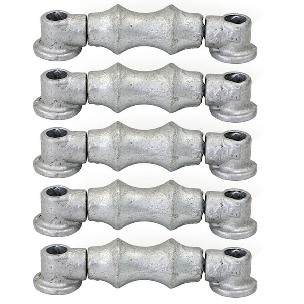 PLUMBFLEX 3 in. Galvanized Steel Hot Dipped Double Rod Pipe Roller with Sockets (5-Pack)
