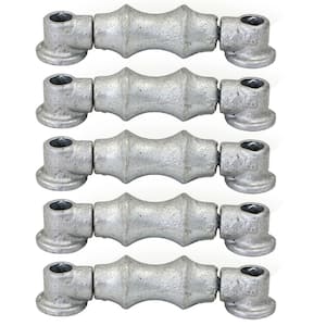 3 in. Galvanized Steel Hot Dipped Double Rod Pipe Roller with Sockets (5-Pack)