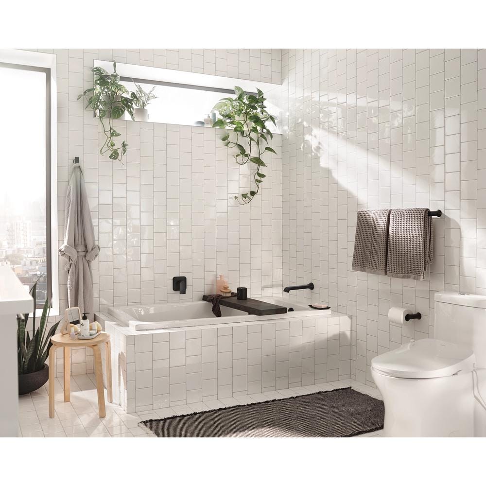 Matte Black Nickel 24-Inch Wall Mounted Towel Bar