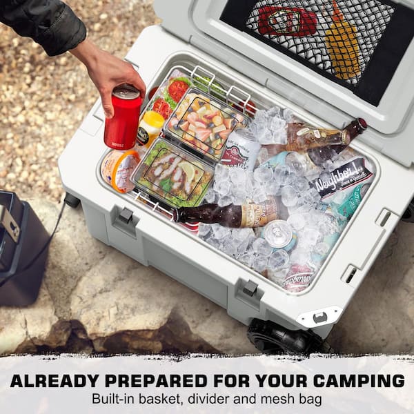 futhork White 55 qt. Portable Chest Cooler, Leak-Proof Outdoor