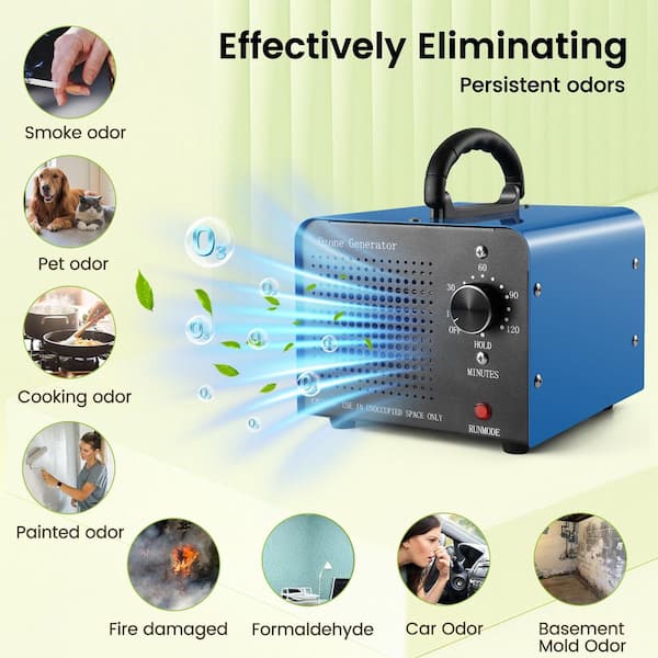 Edendirect 7000 sq. ft. Ion Generator/ Air Purifier Ozone Generator in Blue, with 30000 mg/H High Capacity for Commercial Home