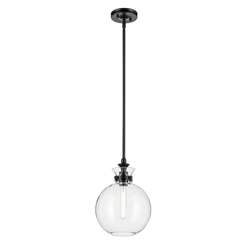 Laria 10.25 in. 1 Light Pendant with Clear Glass in Black price history on PriceWatchPro