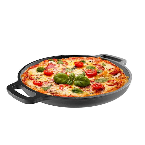  GrillPro 98140 Non-Stick Pizza Grill Pan includes Pizza Cutter/  Server, 12-Inch Diameter: Pizza Grilling Stones: Home & Kitchen