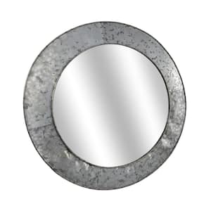 Medium Round Grey Mirror (21.75 in. H x 21.75 in. W)