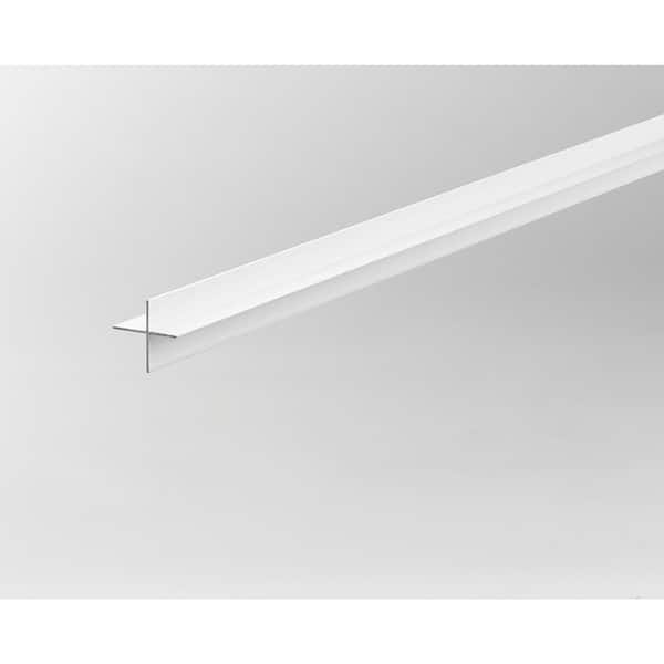 Novopilastra White 1/2 in. x 9/16 in. x 98-1/2 in. Aluminum Tile Edging Trim