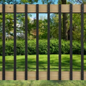 32-1/4 in. x 1 in. Textured Black Aluminum Rectangular Traditional Baluster (10-Pack)