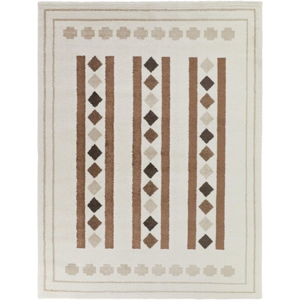 Beisel Beige/Brown 8 ft. x 10 ft. Area Rug