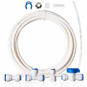 ICEK3 20 ft. 3/8 in. Water Line Splitter & Reverse Osmosis Water Filtration System Ice Maker Kit Fits PH100, RO100, US15