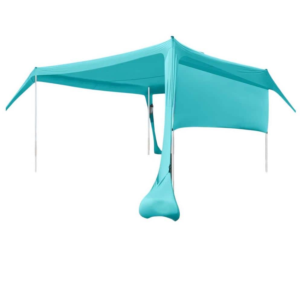 10 ft. x 10 ft. Blue Beach Sunshade with Side Wall Shade Windproof Design Portable Family Canopy Tent price history on PriceWatchPro