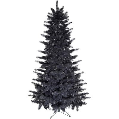 7 ft. Black Tinsel Artificial Christmas Tree