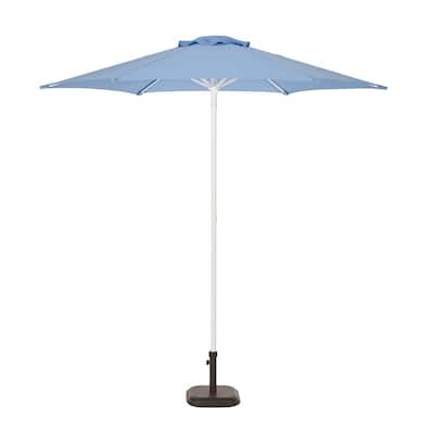 7.5 ft. Steel Market Outdoor Patio Umbrella in Periwinkle Polyester