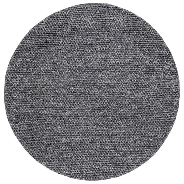 Natura 8 ft. x 8 ft. Round Dark Gray Gradient Area Rug