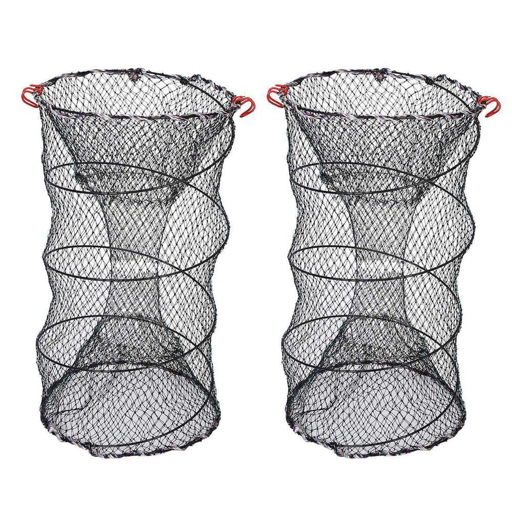 8 Hole Auto Fishing Bait Trap Crab Net Crawdad Cast Dip Cage Fish