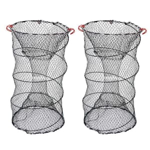 3x wire mesh fishing basket Outdoor Collapsible Fishing Net Fish Net Bait