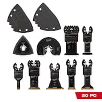 20-Piece Milwaukee Oscillating Multi-Tool Blade Kit